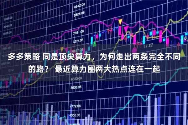 多多策略 同是顶尖算力，为何走出两条完全不同的路？ 最近算力圈两大热点连在一起